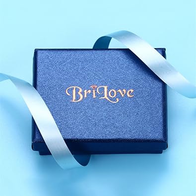 BriLove Wedding Bridal Jewelry Set for Women Crystal Teardrop Filigree Leaf Twig Enamel Statement Necklace Dangle Earrings Blue Topaz Color Gold-Toned