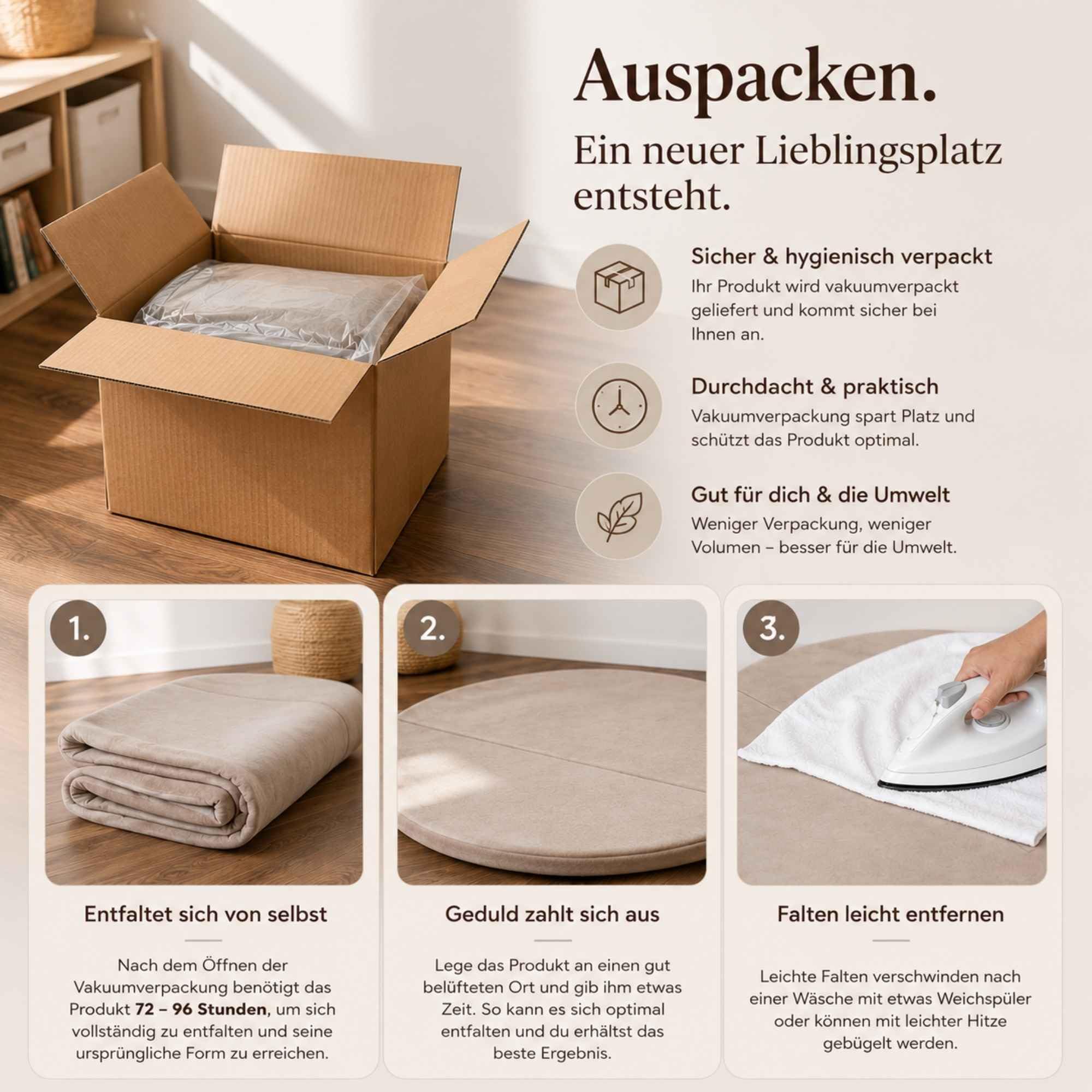 Liya's World Baby Spielmatte Rund, Pink, mit Rüschen | Ø 154cm, Faltbare Krabbelmatte/Babymatte, Aus Samt, Für Kinderzimmer & Babyzimmer, Waschbar & Gepolstert