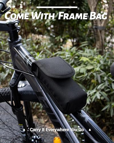 Miniatura 6 de BG01 Portable Bike Tire Air Pump for Presta, Schrader, Dunlop Valve, Fast Inflation 150Psi Electric Bicycle Inflator with Digital Pressure Gauge