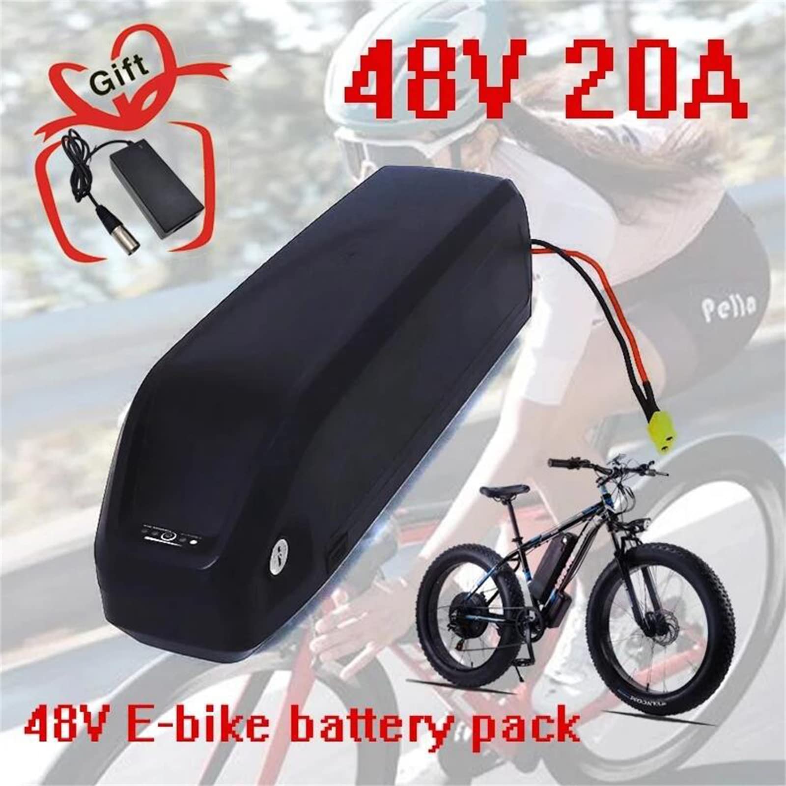 Bateria 48V 20AH Ebike, Bateria De Mountain Bike Hailong Lithium