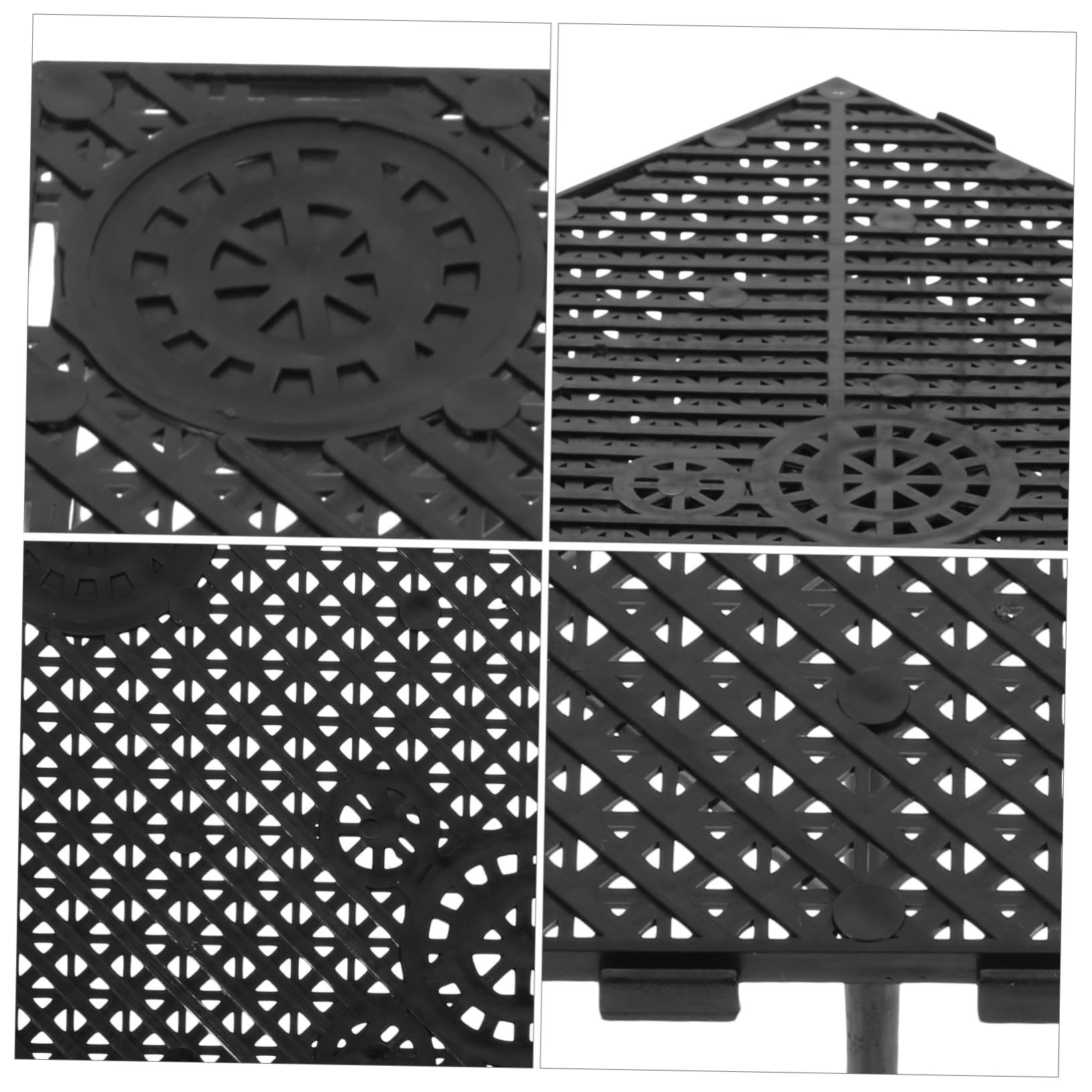 Mikikit 10 Stücke Aquarium Bodengitter: Platte PVC Fischtank Bottom Filter Aquarium Undergreavel Kunststoff Filterbrettteiler Aquarium Tank Bottom Black
