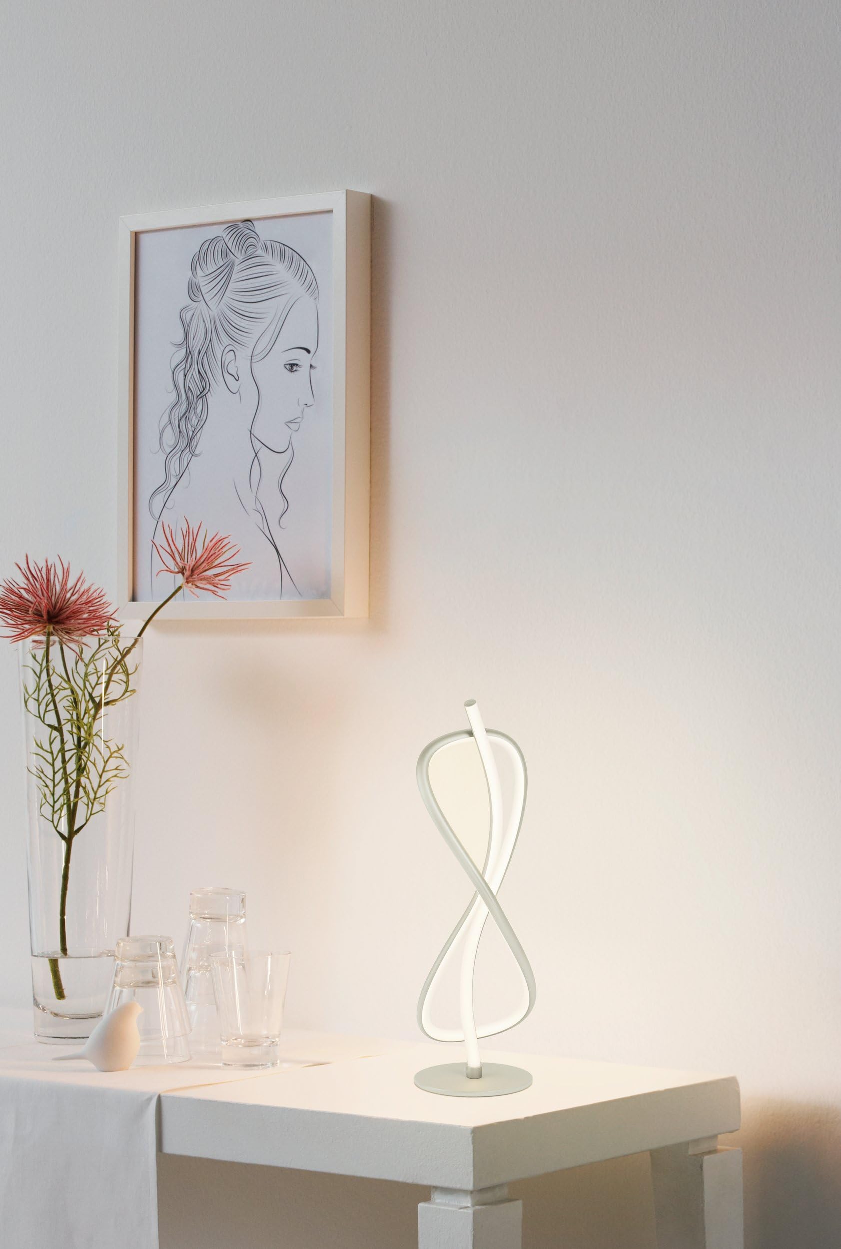 Eglo LED Table lamp Novafeltria, Single-Flame Table Light, Bedside lamp Made of Steel, Aluminium and Plastic - Image 2