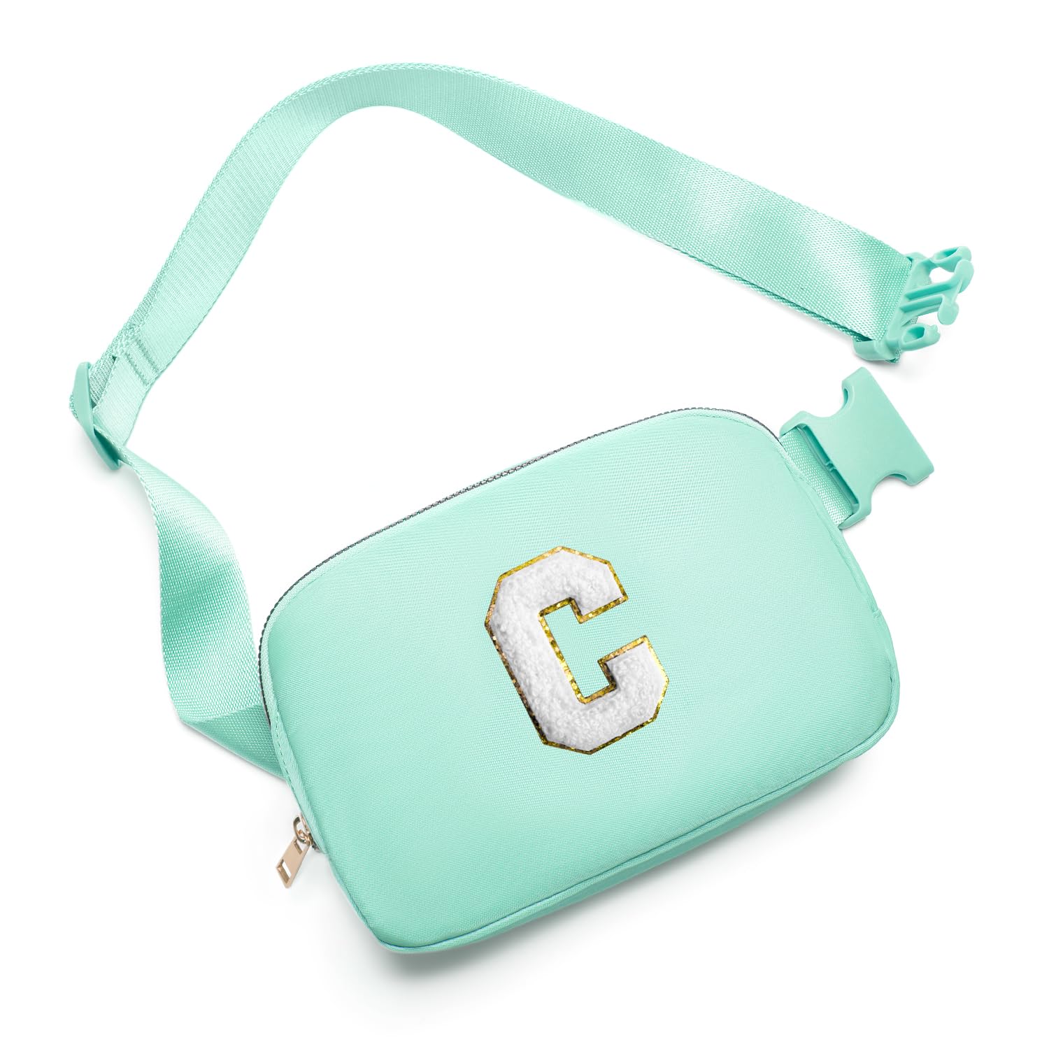 Gitus Birthday Gifts for 8 9 10 11 12 13 Year Old Girls Personalized Fanny Pack Crossbody Bags with Initial Letter Patch Belt Bag for Teen Girls Cute