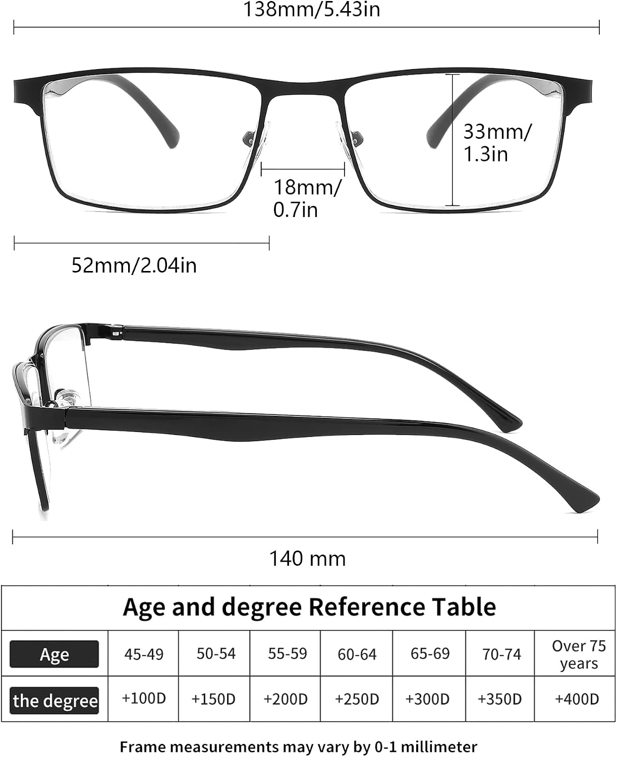 NaNaKo 5 Pack Reading Glasses for Men, Lightweight Blue Light Blocking Metal Frame Mens Readers +1.00
