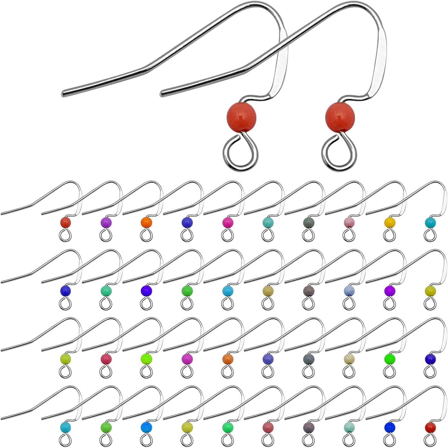 100PCS Earring Hooks for Jewelry Making Bulk Stainless