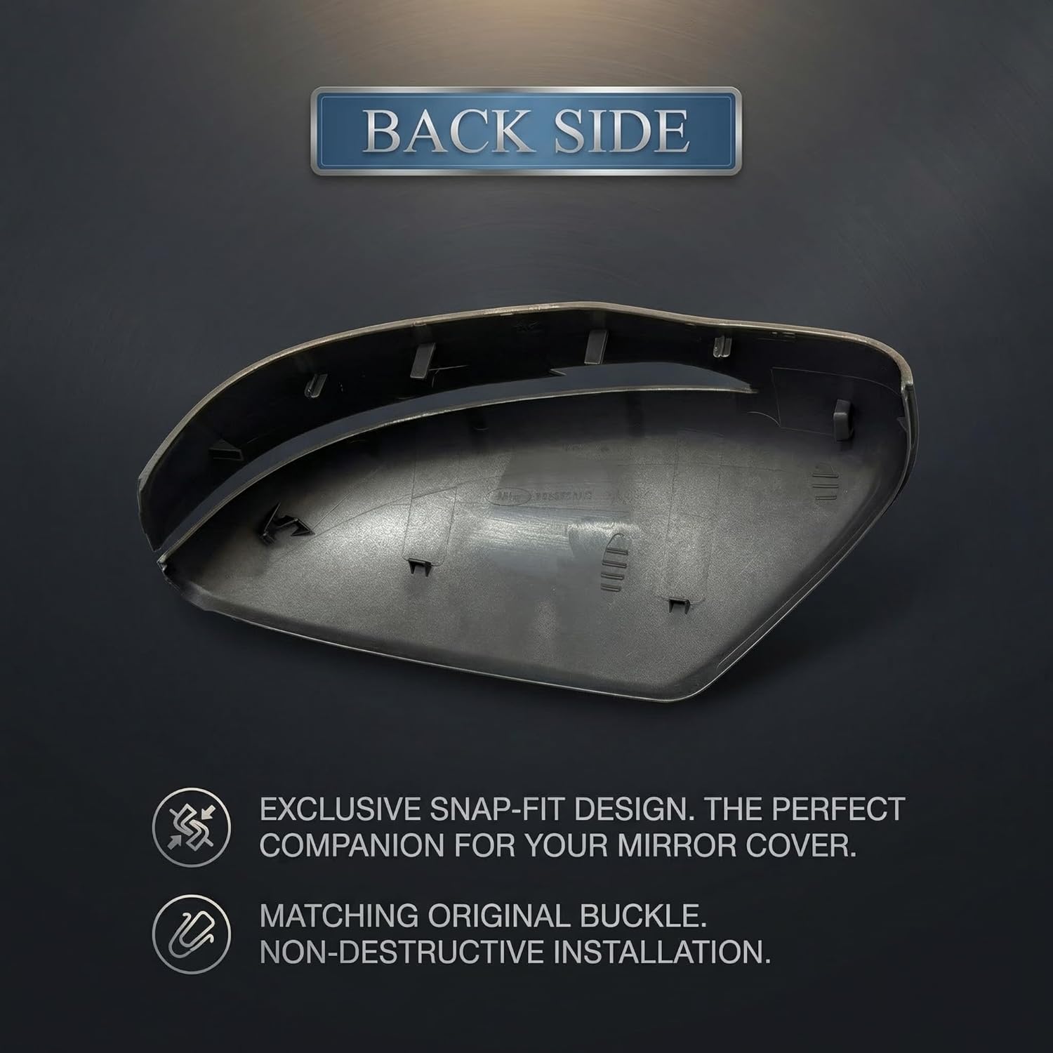 Driver Left Side Rear View Mirror Cover Cap Compatibility With 2014-2019 Nissan Rogue (Models WITH Turn Signal ONLY), Painted G41 Magnetic Black Pearl, Door Mirror Housing Replacement