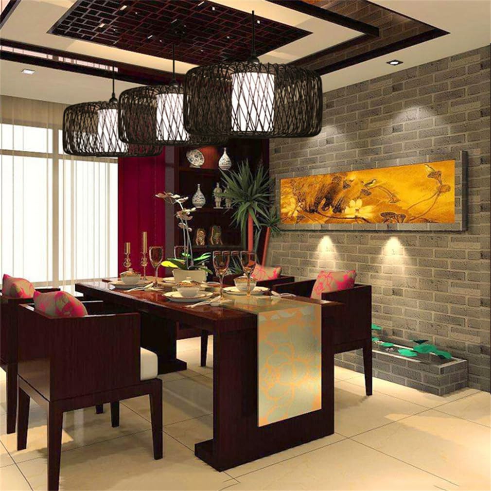 Lampada a Sospensione a Forma di Nido d'uccello in Rattan, Paralume in Vimini Intrecciato a Mano, lampadario Regolabile in Stile Rustico, per Sala da Pranzo, Cucina, Camera da Letto, Ingresso, la