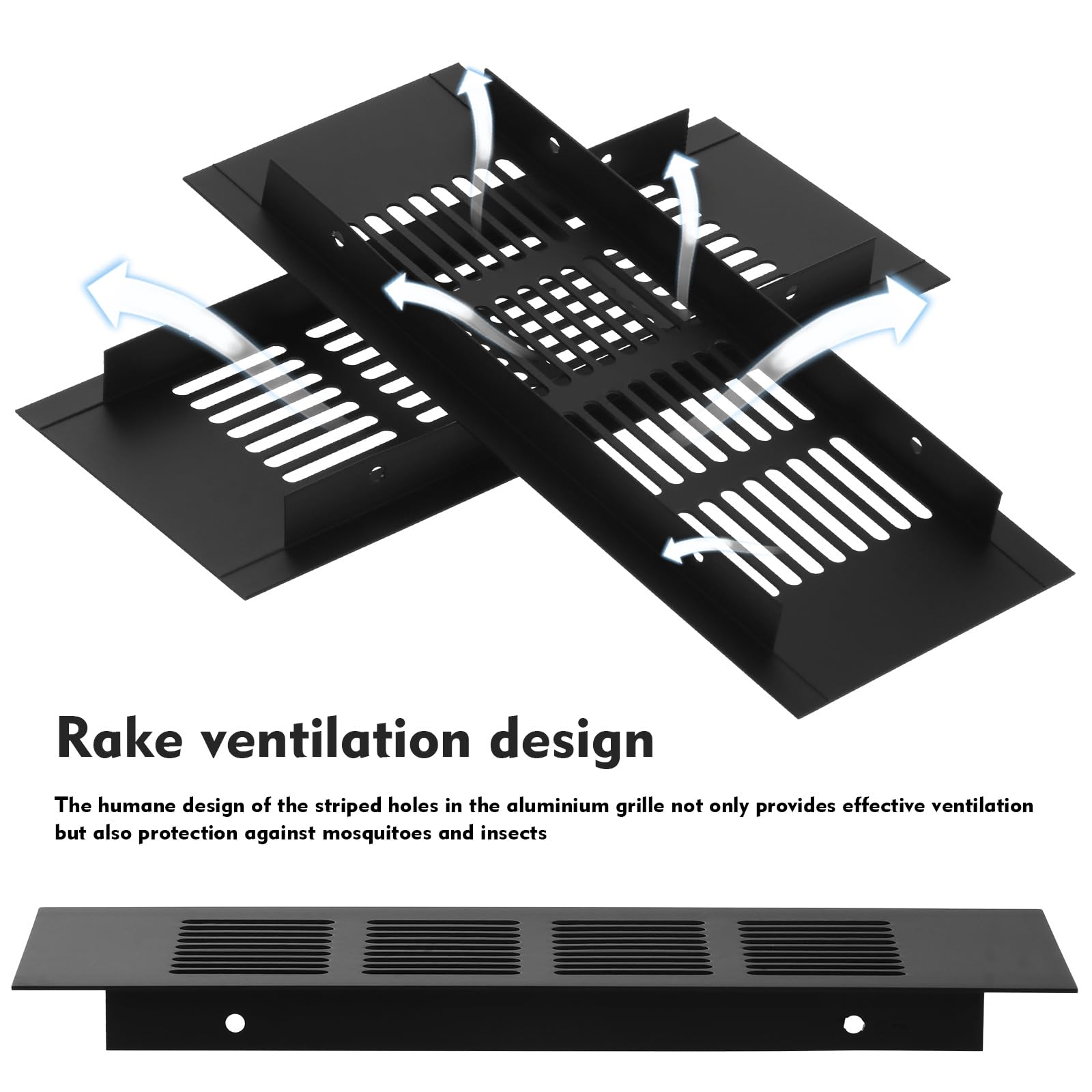 Housoutil Lot De 6 Grilles D'aération En Alliage D'aluminium