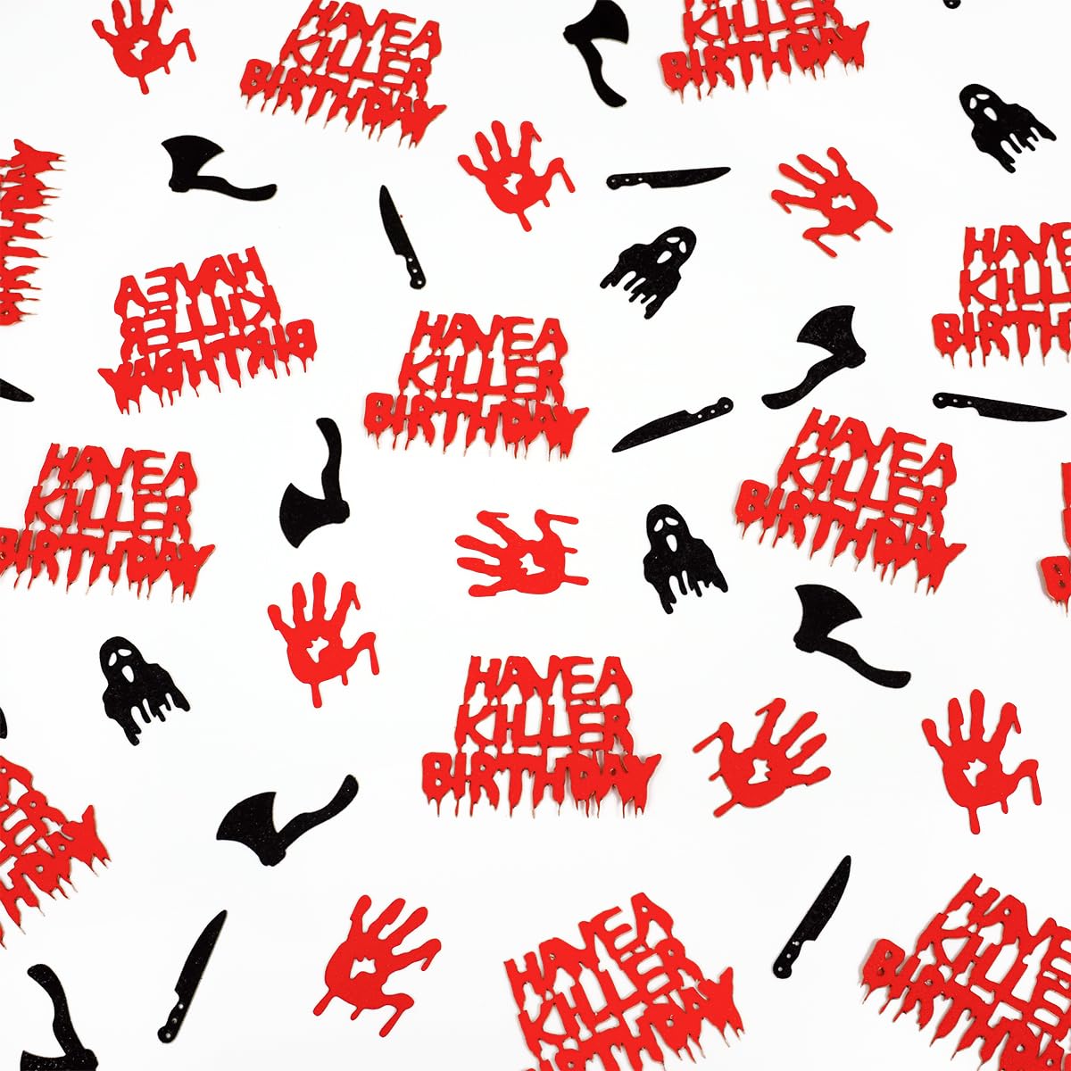 Glitter Have a Killer Birthday Confetti, Halloween Birthday Party Decorations, Murder Mystery Scary Horror Birthday Party Decorations (100pcs)