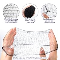 Vista 4 de FANDAMEI Juego de 4 moldes para hacer bollos para el cabello, 20 redes invisibles, 5 elásticos, 20 alfileres para hacer bollos (negro)