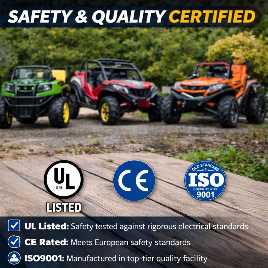 12V Replacement Battery for Peg Perego Ride-On Toys – Blue Case Rechargeable SLA Battery – Compatible with Peg Perego 12 Volt Models (Polaris, John Deere, Gaucho, RZR) – Plug & Play