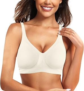 2025 Sujetador de Mujer con Hebilla Lateral Delantera Borde de Encaje Sin Anillo de Acero Movimiento Fruncido Sin Costuras Ajuste Yoga Dormir Sujetador Grande Ropa Interior Sexy para Mujer