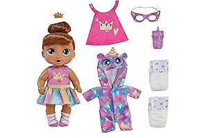 Baby Alive Tiger Dressed Up Sophia Sparkle Brown Hair Doll Set