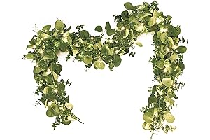 Dolicer Artificial Eucalyptus Garland with LED Lights