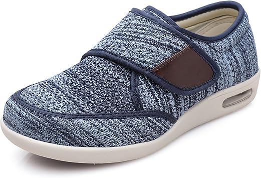 Women Extra Wide Width Shoes, Adjustable Extra Wide Widths Diabetic Shoes, Casual Elderly Safety Walking Shoes, Athletic Running Sneakers Knit Mesh