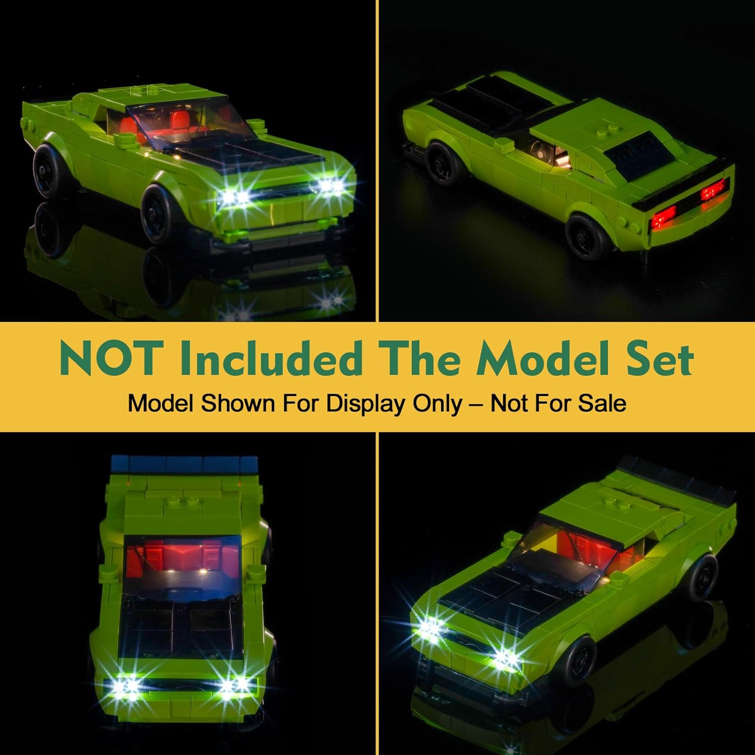LocoLee Light kit Compatible with Lego 77237 Dodge Challenger SRT Hellcat Sports Car - No Model Only Light, LED Lighting Accessories Compatible with Lego 77237