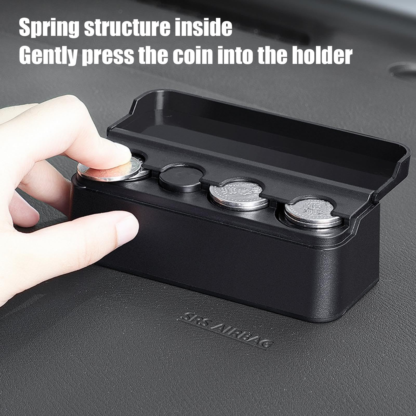 Amazon | コイン収納ボックス、車用コイン収納ボックス |  コレクター向けの蓋付き粘着式底コインケース,ダッシュボードデスクトップ窓辺用の省スペース多機能コイン回収ボックス 通販