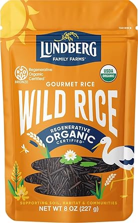 Lundberg Wild Rice, Regenerative Organic Certified 100% Natural California Cultivated Wild Black Rice, 8 Oz
