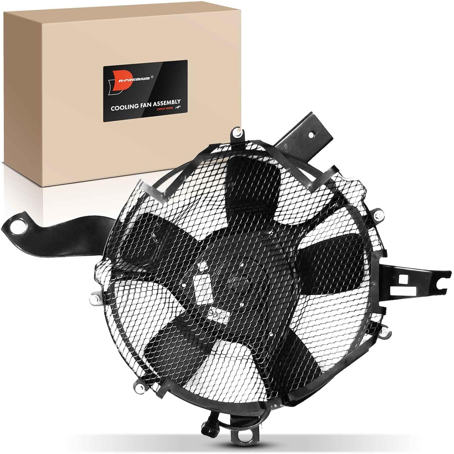 A-Premium A/C Condenser Fan Assembly Compatible with Select Mitsubishi Models - Montero 1992-2000 - Replace# MB657380