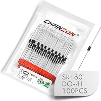 Vista 30 de Paquete de 100 piezas Chanzon SF26 Diodo rectificador de recuperación súper rápida 2A 400V 35ns DO-15 (DO-204AC) axial 2 amperios 400 voltios diodos