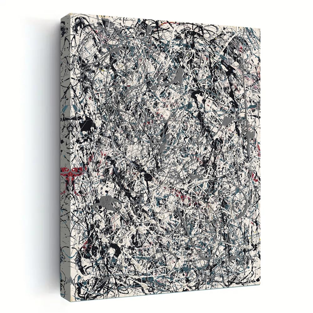 Jackson Pollock Número 19: cuadro abstracto enmarcado para renovar paredes vacías del hogar 2