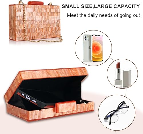 Miniatura 6 de Acrylic Clutch Bag Women'S Evening Handbag Plexiglas Box Crossbody Bag