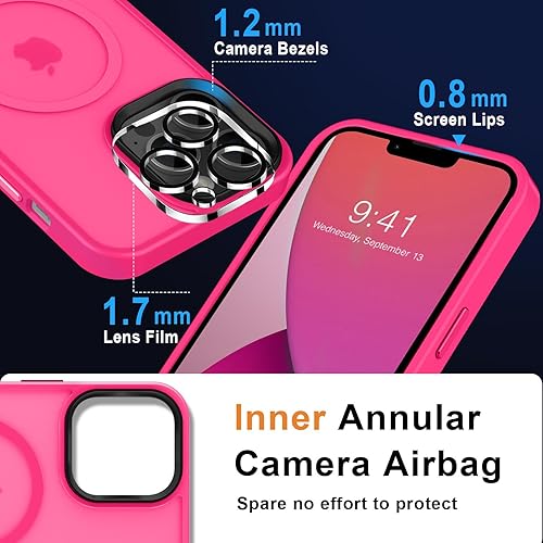 Vista 1313 de MOCCA - Funda magnética resistente para iPhone 11 de 6.1 pulgadas, compatible con MagSafe, protector de pantalla de vidrio + protector de lente