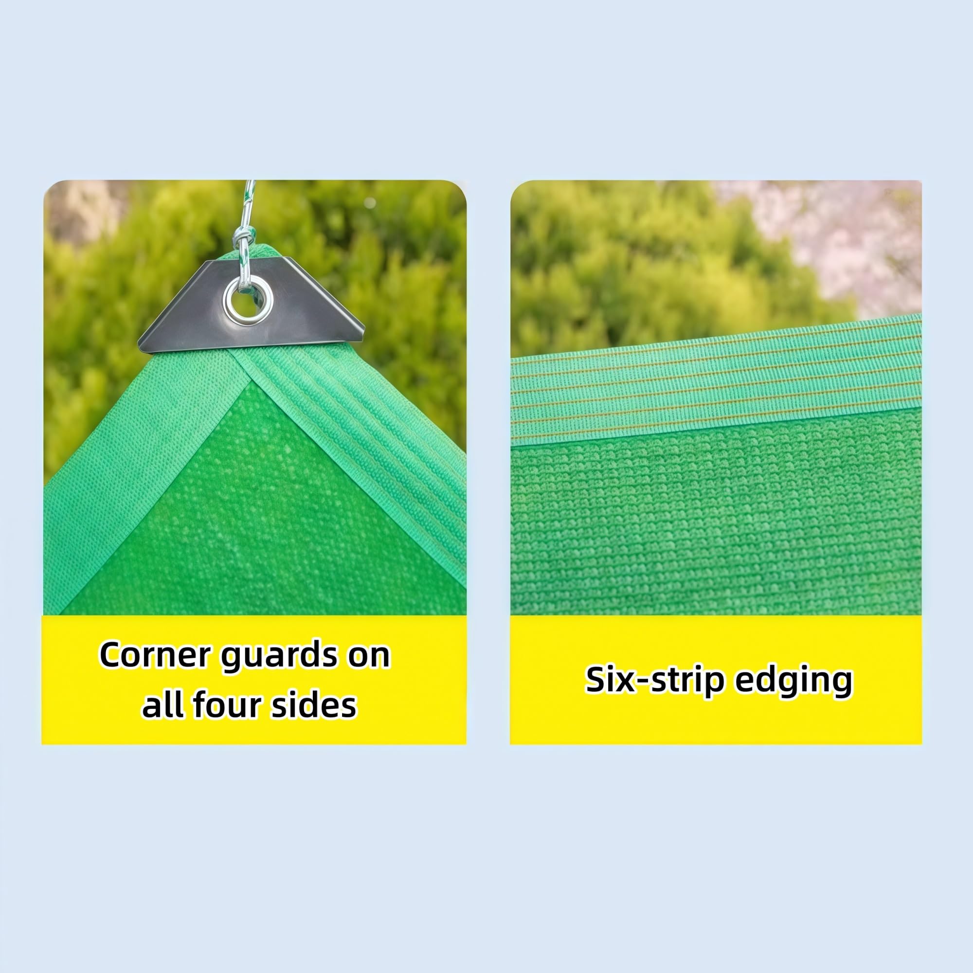 Rete Ombreggiante, Rete Ombreggiante Verde, Densa E Spessa, Blocca I Raggi UV, Resistente, Adatta All'uso Esterno(2x5m/6.5x16.4ft)