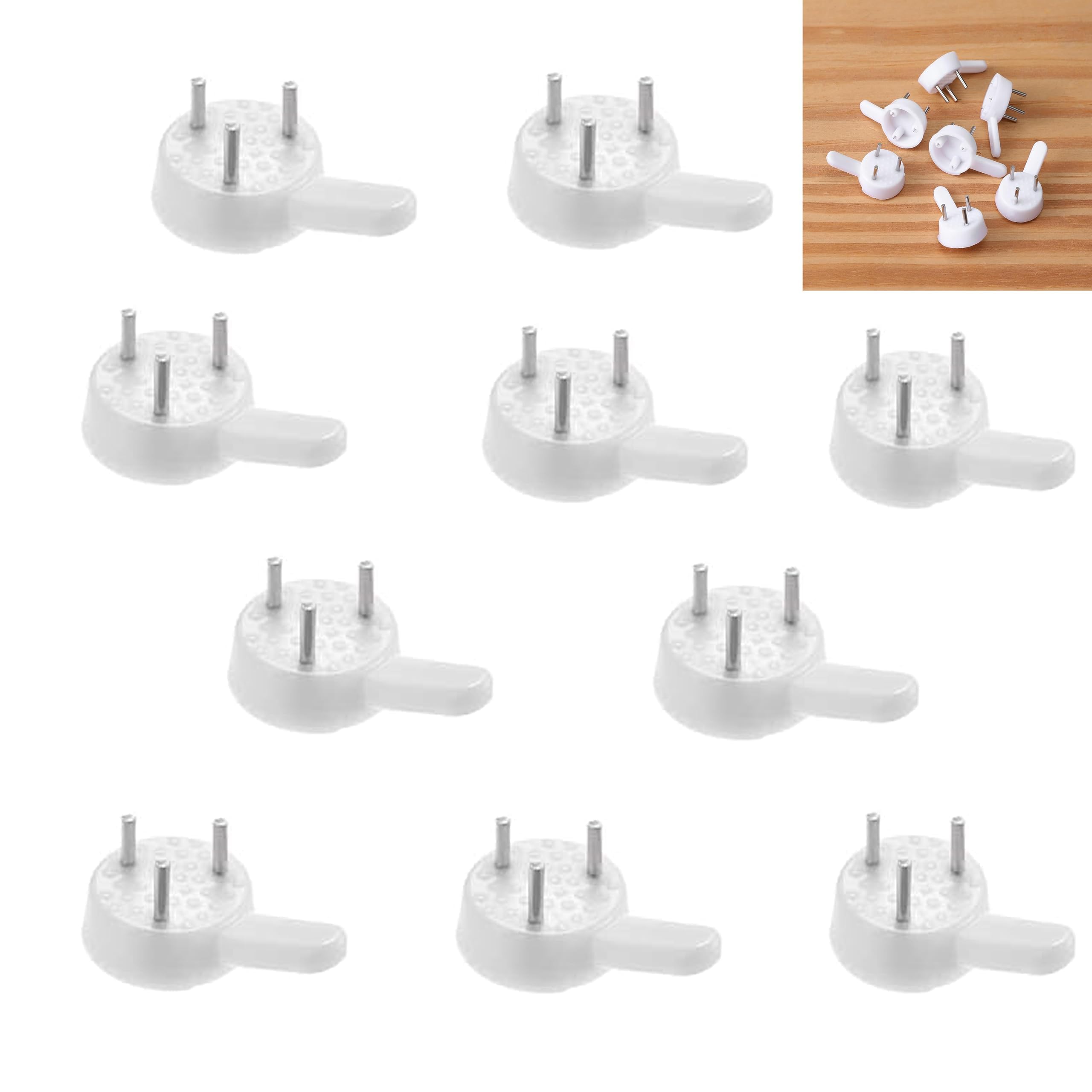 Hnswwgew White 60 Pcs Non-Trace Picture Hanging Hook, Plastic Invisible Traceless Hardwall Picture Hook, Traceless Hanging Photo Hook For Photo Painting