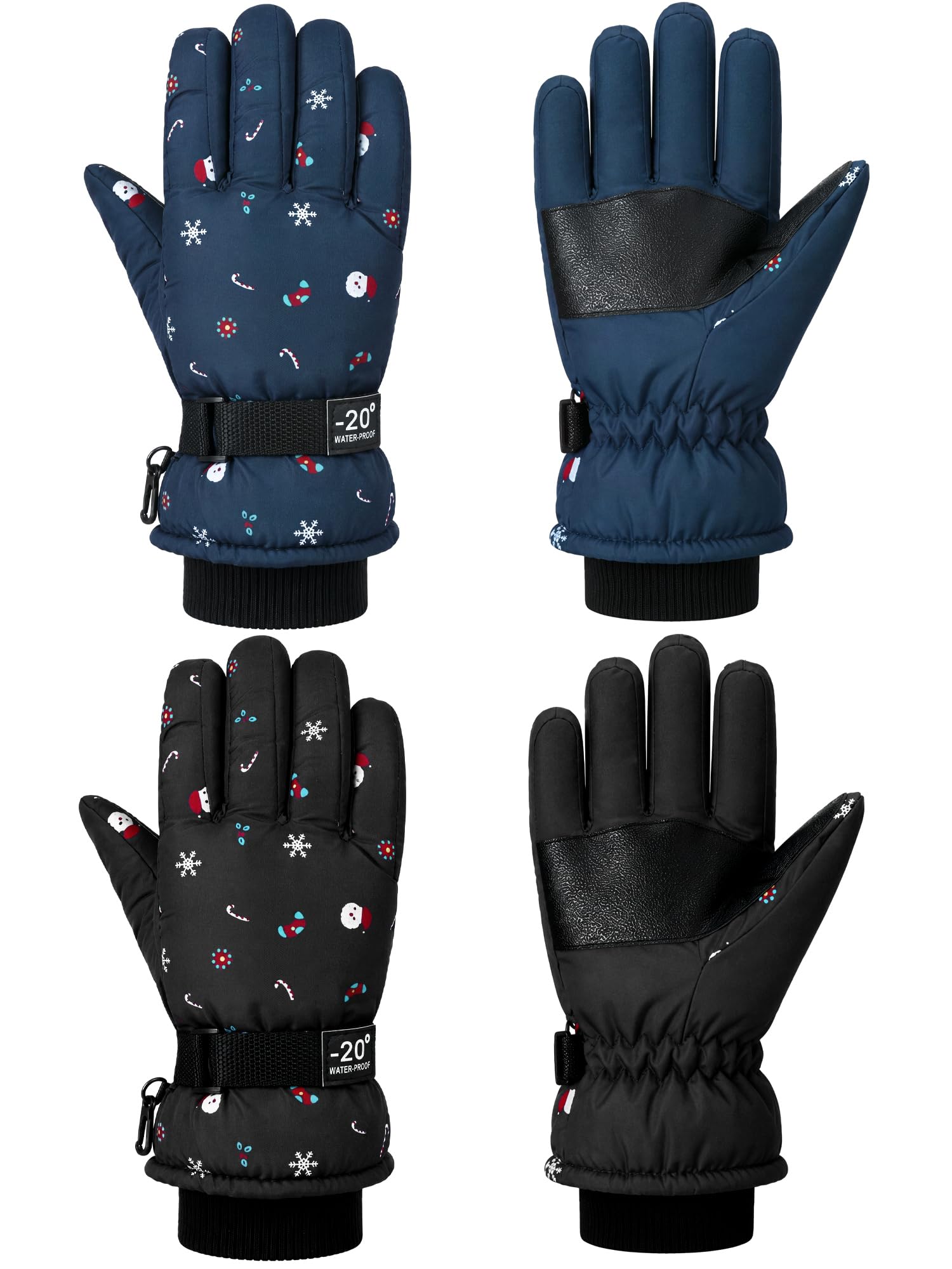 SATINIOR 2 Pair Kids Winter Gloves