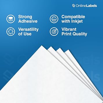 8.5 x 11 Clear Frosted Matte Sticker Paper (Inkjet Printers Only) - 10 Sheets - Full Sheet Labels - OnlineLabels