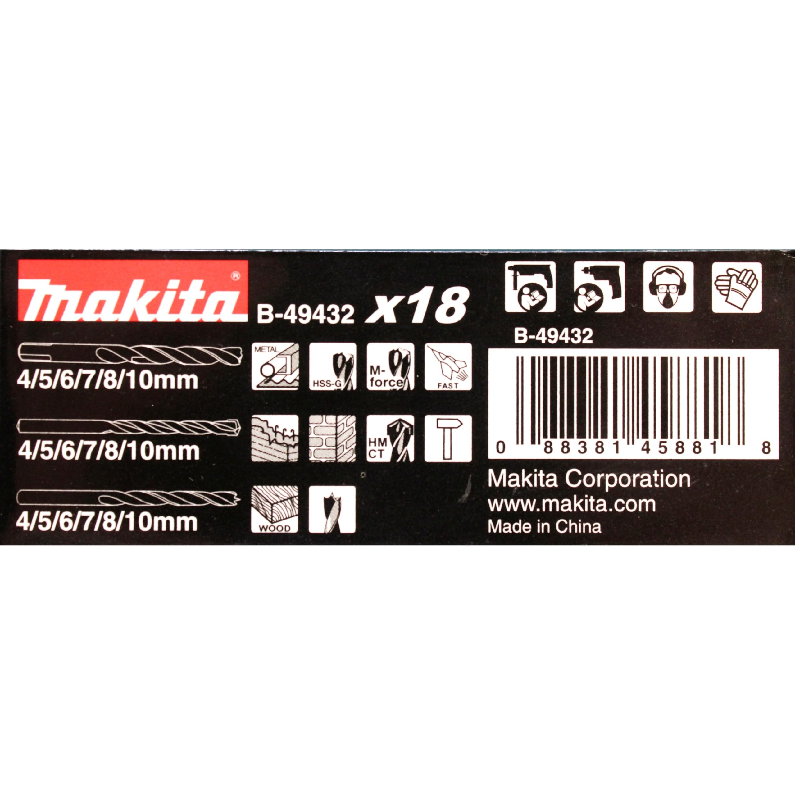 Makita b-49432 combinación Set – Multicolor (18 piezas)