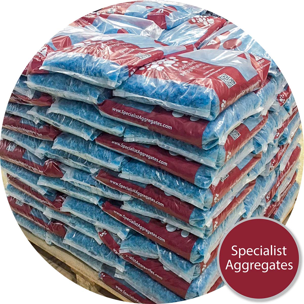 Enviro-Glass - Gravilla (Cristal, 15 kg), Color Azul