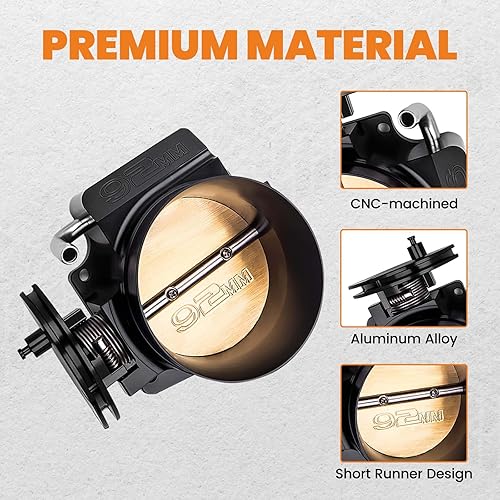 Miniatura 10 de maXpeedingrods Cuerpo del acelerador de 3.622 in para LSX LS1 LS2 LS3 LS6 LS7 para GM Gen III con TPS IAC 4 Bolt