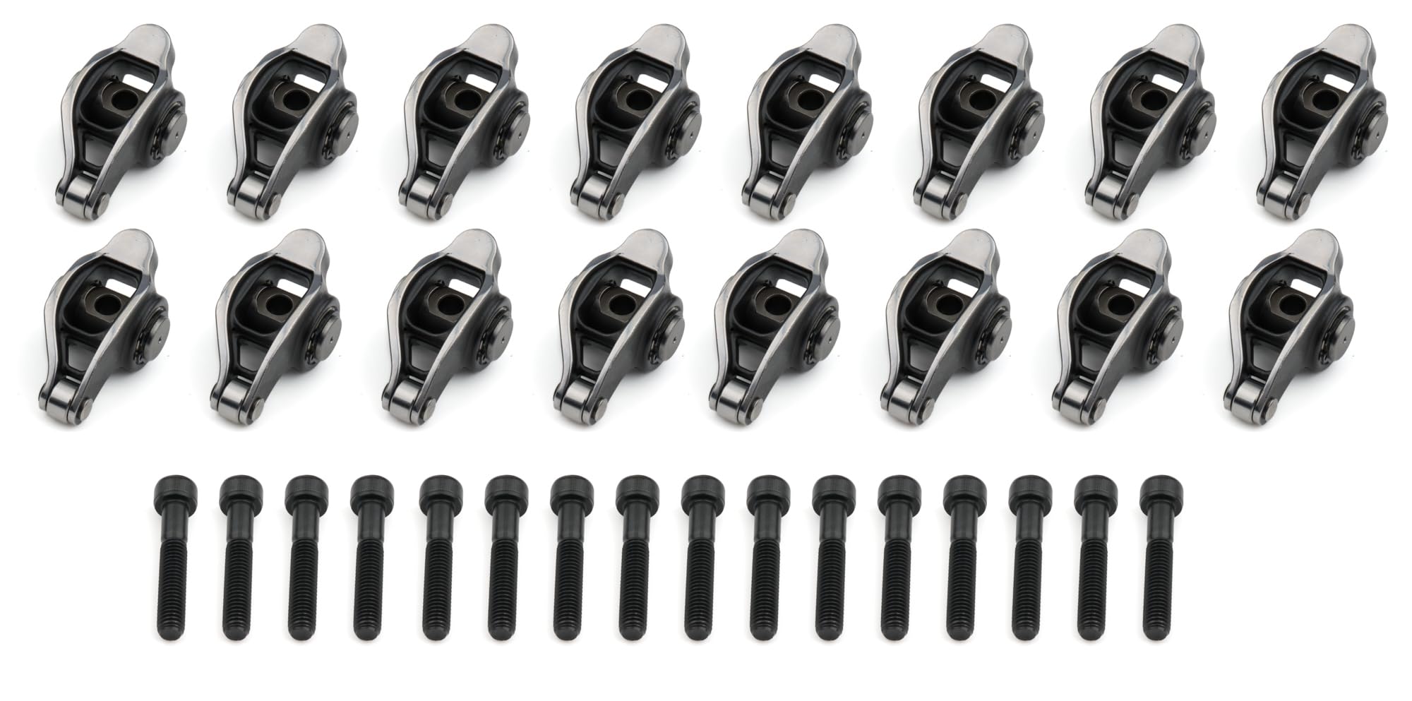 Photo 1 of PRW Rocker Arm, Pro Series, 8 mm Pedestal Mount, 1.70 Ratio, Stainless, Natural, L92 / LS3 / LS9, GM LS-Series, Set of 16