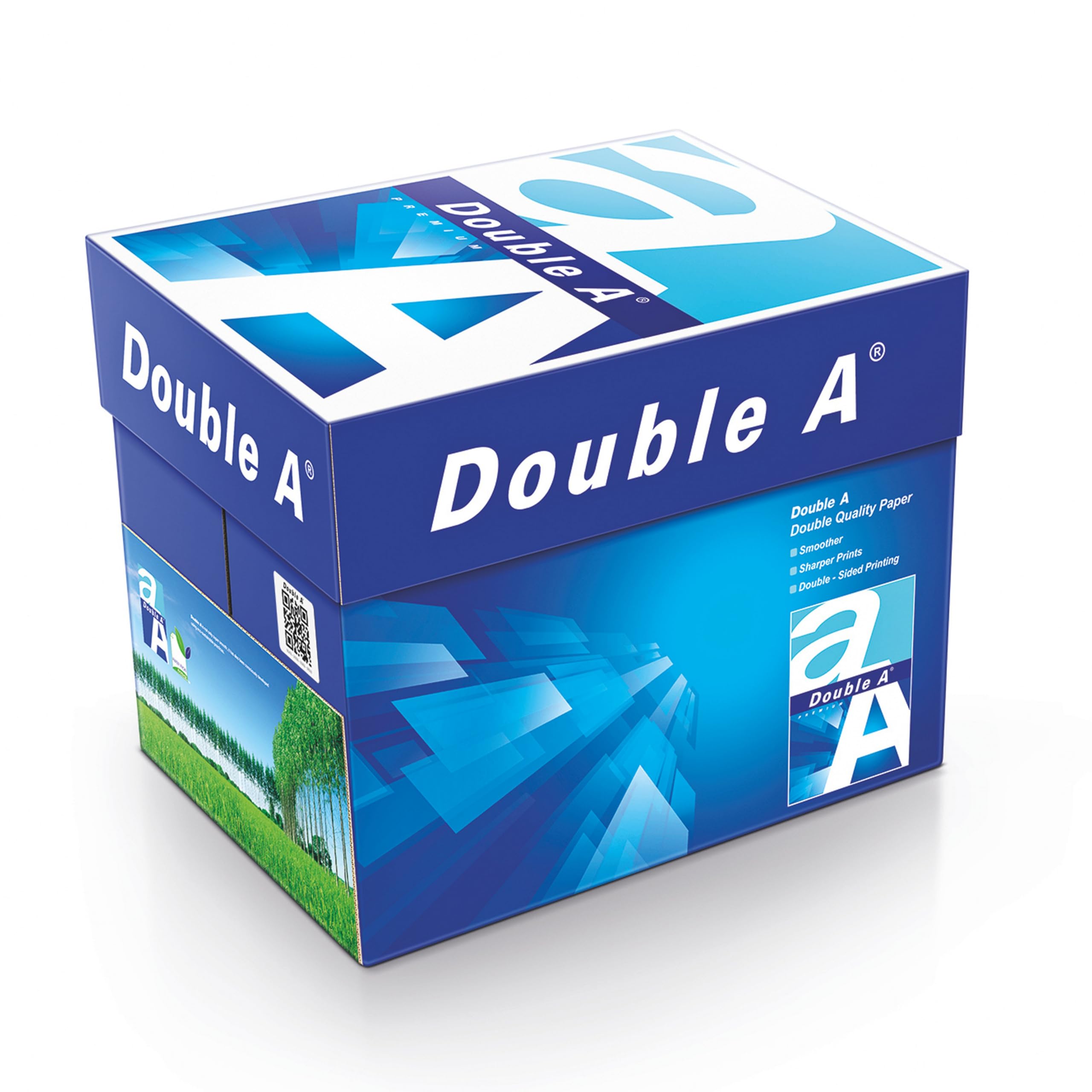 Double A A4 Copy Paper 80gsm Multipurpose Printer Paper – 1 Box (5 Reams) – Jam-Free, High Opacity Double-Sided Printing, Sharp Color, High Performance for Inkjet & Laser, 2500 Sheets