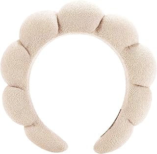 أربطة للرأس للسبا من هيتمودا لغسل الوجه أو مكياج الوجه، أربطة للرأس بتصميم فقاعات للعناية بالبشرة، رباط للرأس من قماش تيري، أربطة للرأس منتفخة لعلاج البشرة