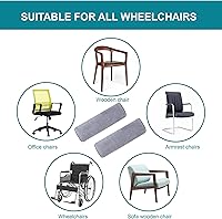 Vista 7 de 2 piezas de fundas para reposabrazos de silla de ruedas - Tiras autoadhesivas ensanchadas cómodas y protectoras para sillas de ruedas, sillas