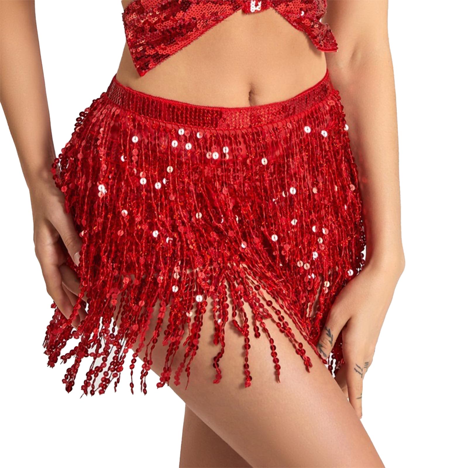 Sponsored Ad – Belly Dance Dancer Costume Sequin Tassel Fringe Hip Scarf Belt Waist Wrap Skirt