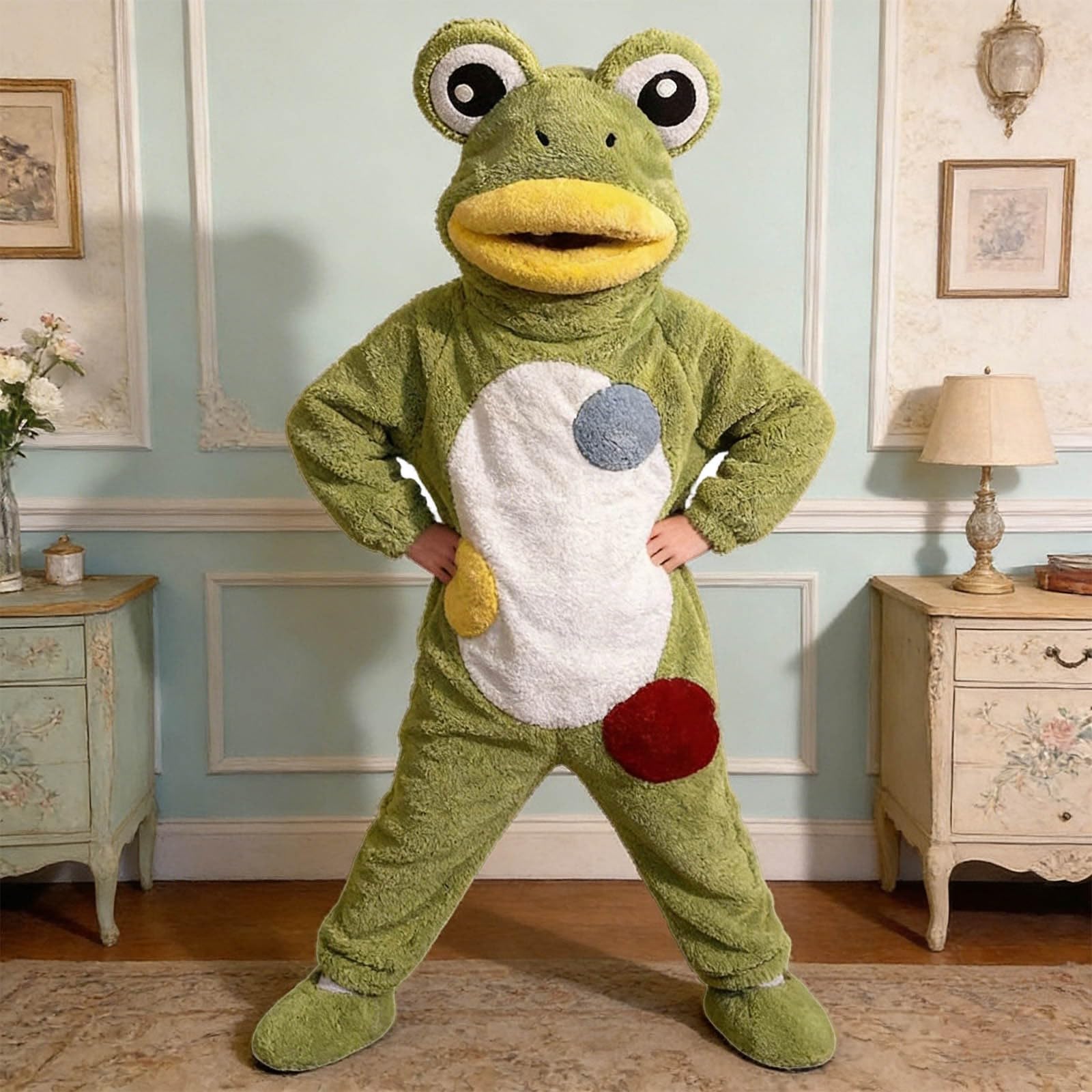 Silly Onesie - Pijama de forro polar para adultos, divertido pijama de una pieza, bonito y acogedor, ropa de dormir de cuerpo entero, disfraz de animal, ropa de salón suelta, cálida, suave, con