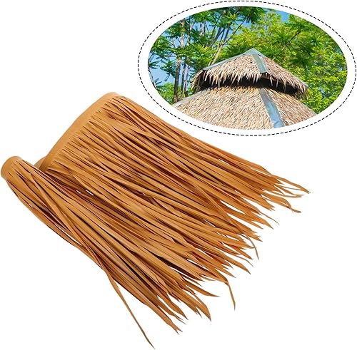 Miniatura 2 de Happyyami 13pcs DIY Mexican Straw Roof Synthetic Thatch Grass Roof Tiki Hut Thatch Mexican Straw Roof Thatch Simulation Thatch Cover Artificial