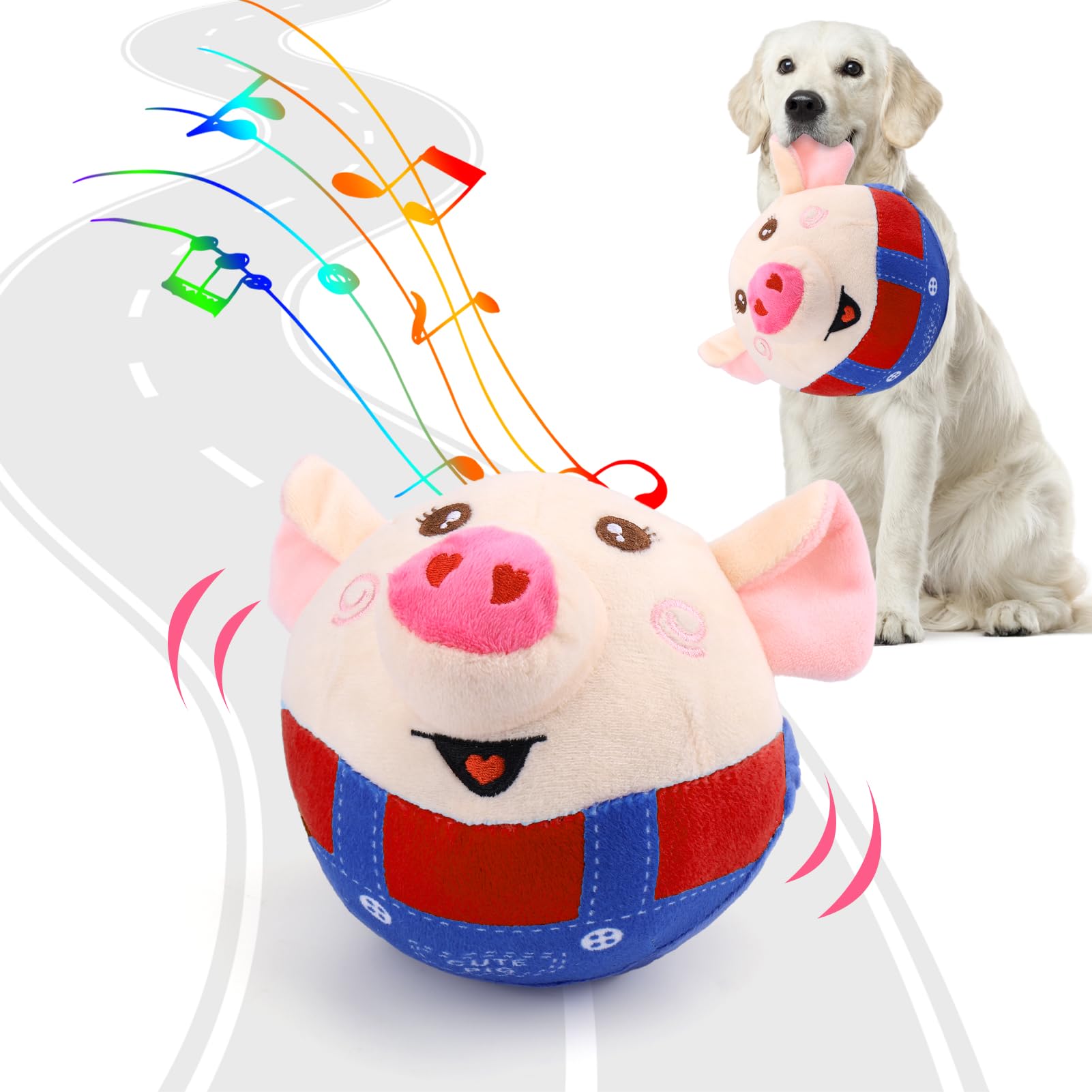Amazon.com : BABORUI Interactive Dog Toys Pig, Jumping Squeaky Dog