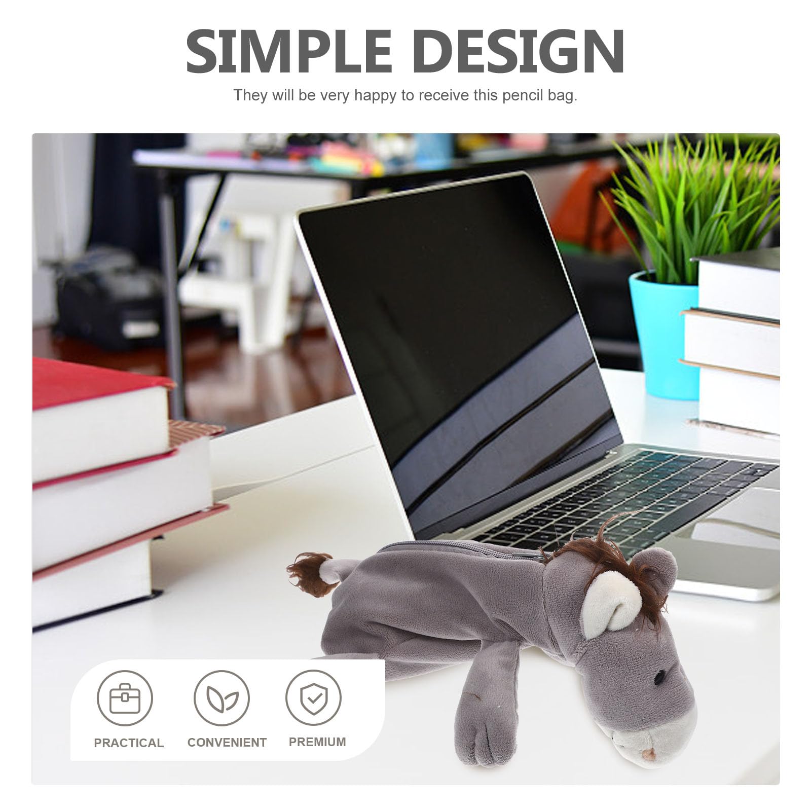 SHINEOFI Kids Pencil Bag Large Capacity Zipper Pencil Case Cute Animal Stationery Pouch for School Supplies and Cosmetic Storage 12.60X4.72X1.97In - Image 4