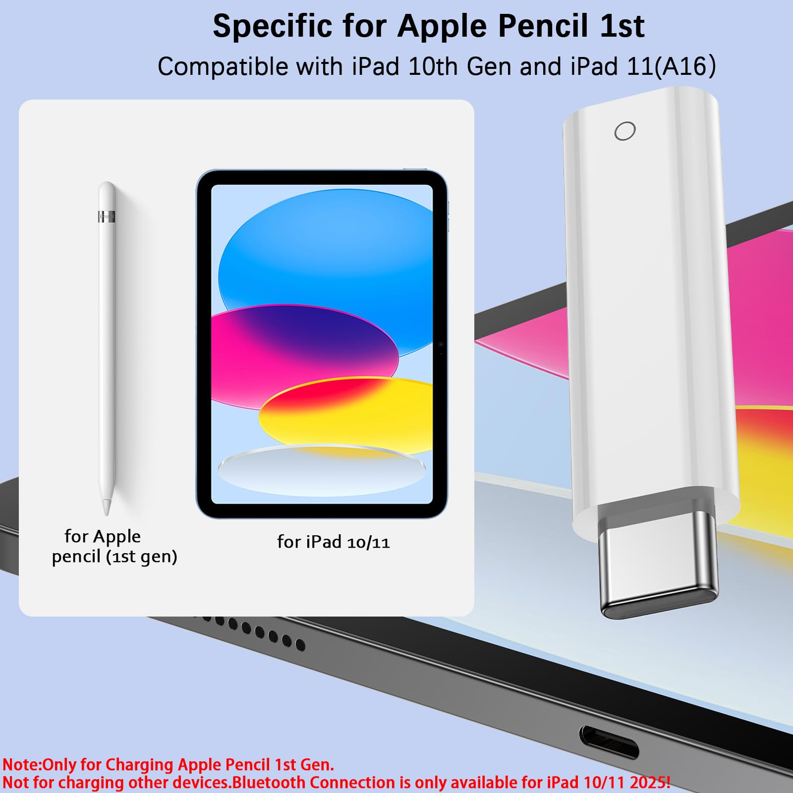 USB C to Pencil Adapter for Apple Pencil 1st Generation,USB-C Male