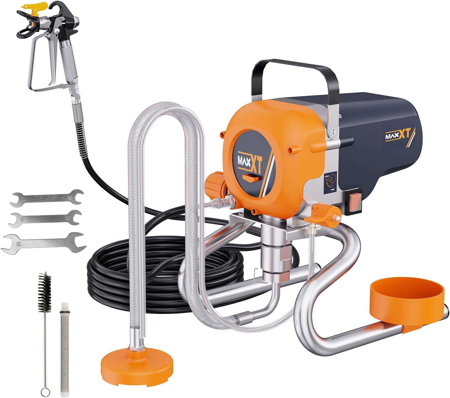 MAXXT Paint Sprayer Kit for Home and Office, Electric with Air Compressor and Hose, Heavy Duty