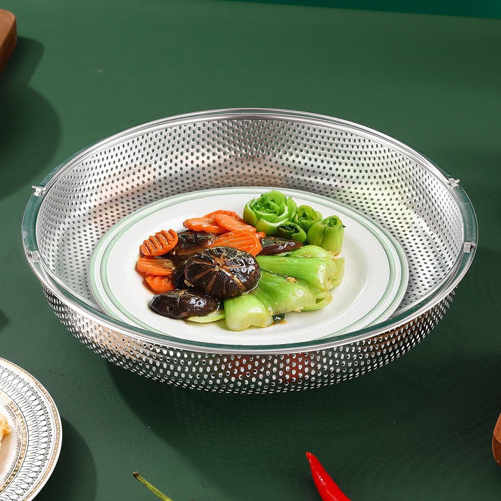 Vegetable Steamer Basket, Multifunctional Rice Sieve, Acier