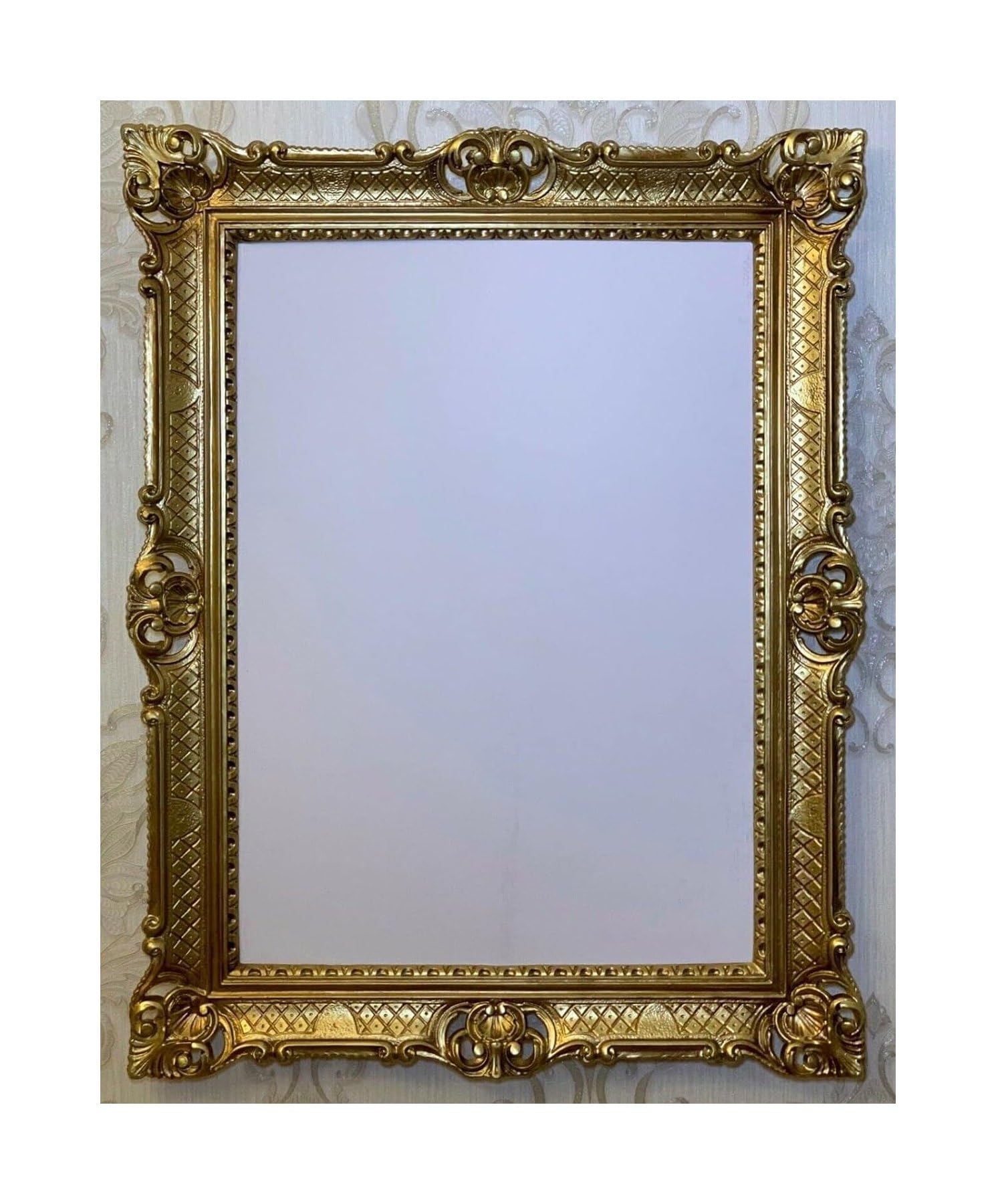 Generisch BILDERRAHMEN Barock 50x70 cm Prunk Rahmen Antik Fotorahmen 70x90 cm Gemälde Rahmen hochzeitsrahmen Werbetafel (Gold)