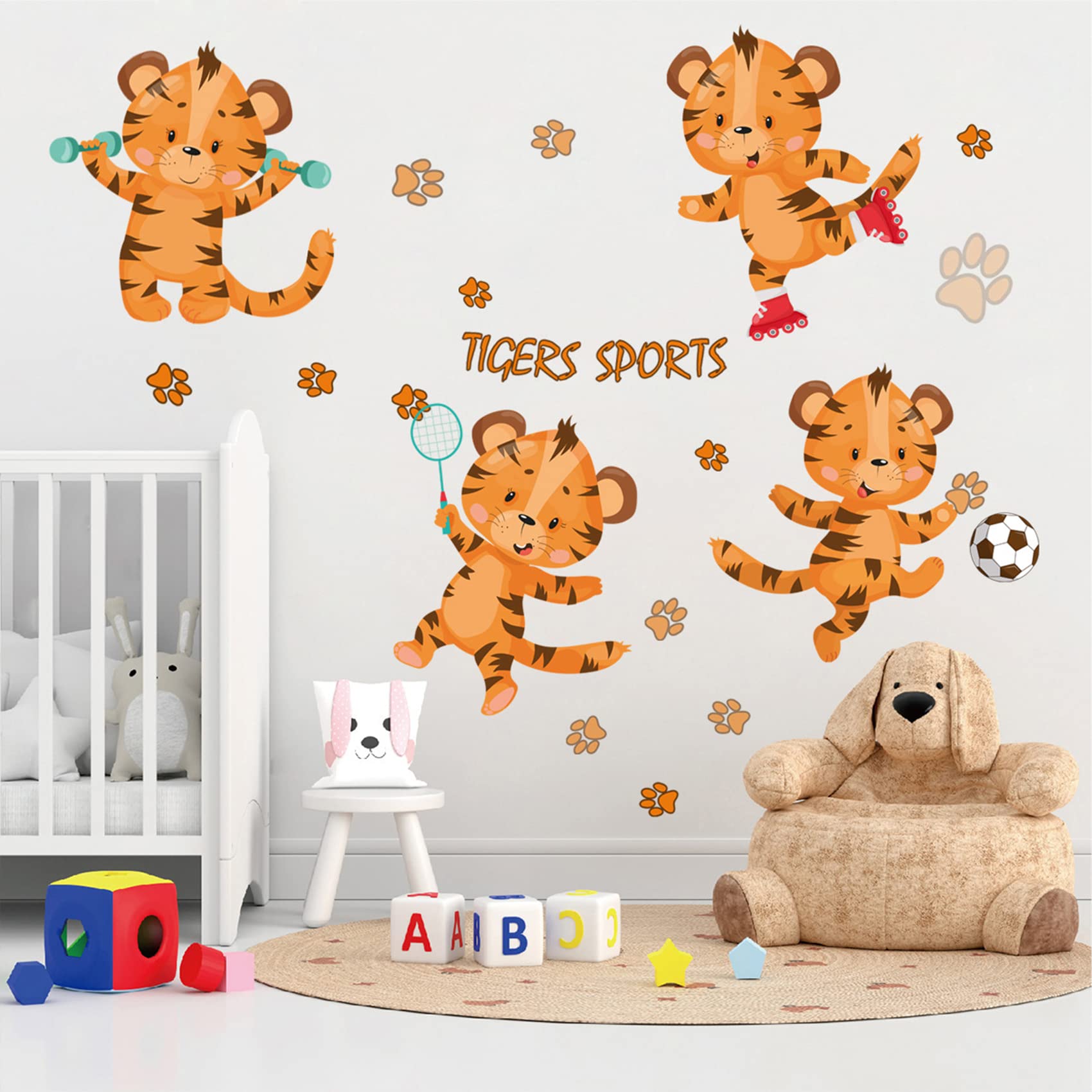 Lifelike Tiger Wall Decals – Removable Vinyl Stickers For Nursery, Kids Room, Living Room, Easy To Apply & Reposition - View #3