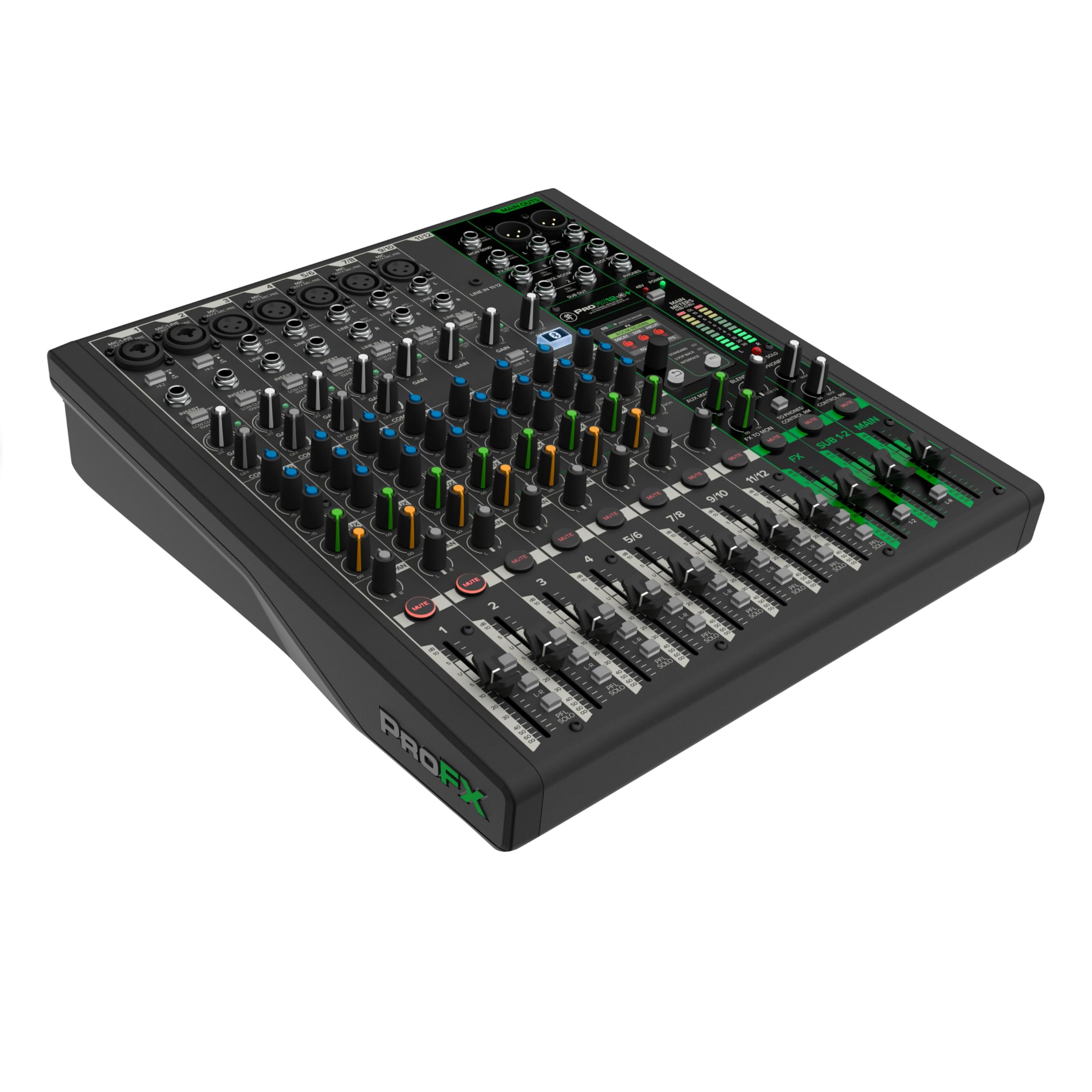 MACKIE Profx12V3+ Mixer Analogico a 12 Canali con Effetti Avanzati, Modalità di Registrazione USB e Bluetooth