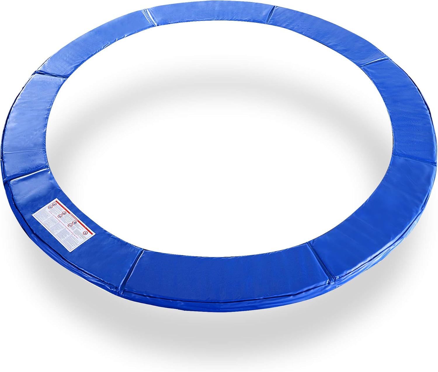 Exacme Trampoline Replacement Safety Spring Cover Round Frame Pad without Holes (Blue, 13 Foot)